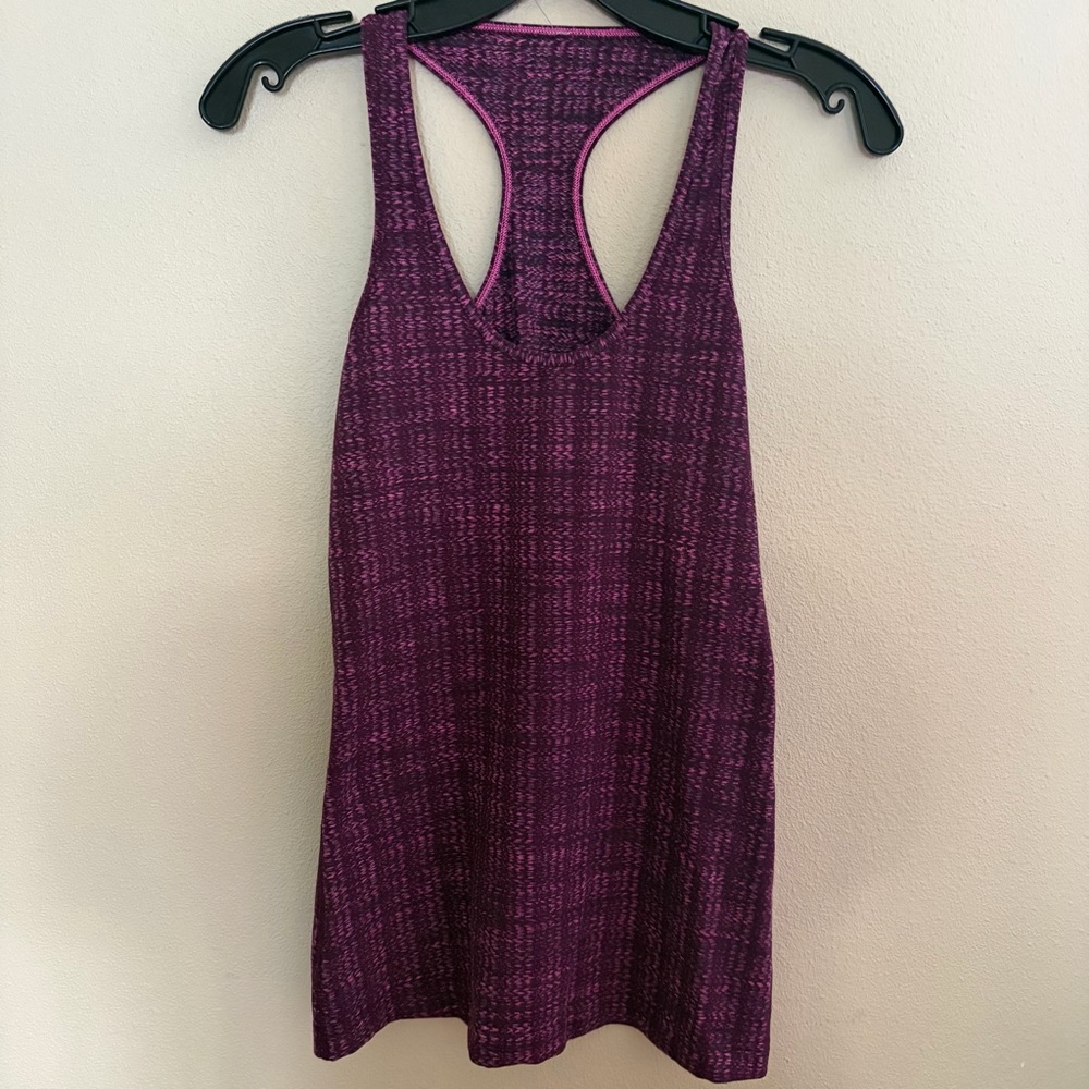 Lululemon Racerback Tank Women XS-S Purple Space Dye Activewear Yoga Top